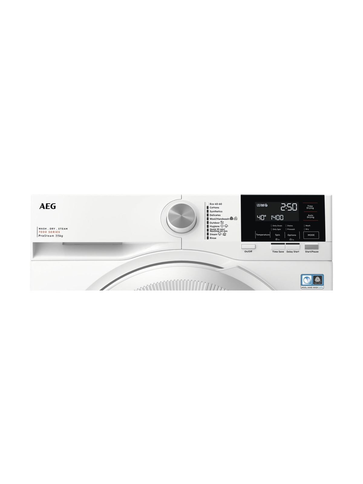 AEG 7000 Series LWR7175M2B Washer Dryer 7kg/5kg White — image 2