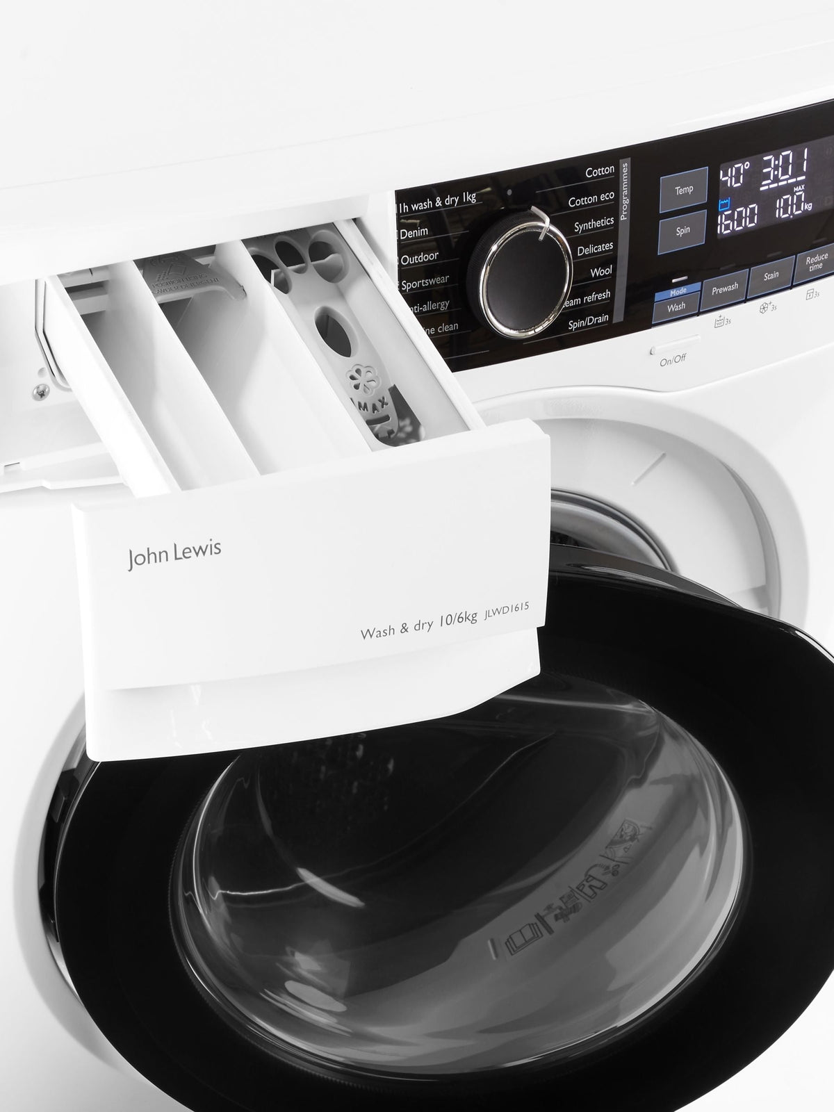 John Lewis JLWD1615 Washer Dryer 10kg/6kg White — image 5