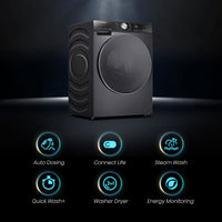 Hisense WD5S1045BB Washer Dryer 10.5kg/6kg Black thumbnail 4