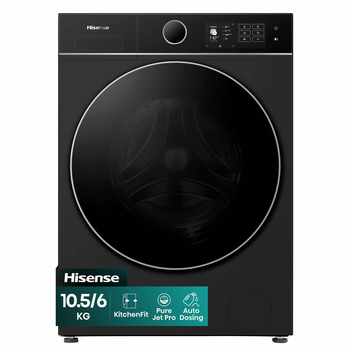 Hisense WD5I1045BBQ 5i Series Washer Dryer 10.5kg/6kg Black — image 2