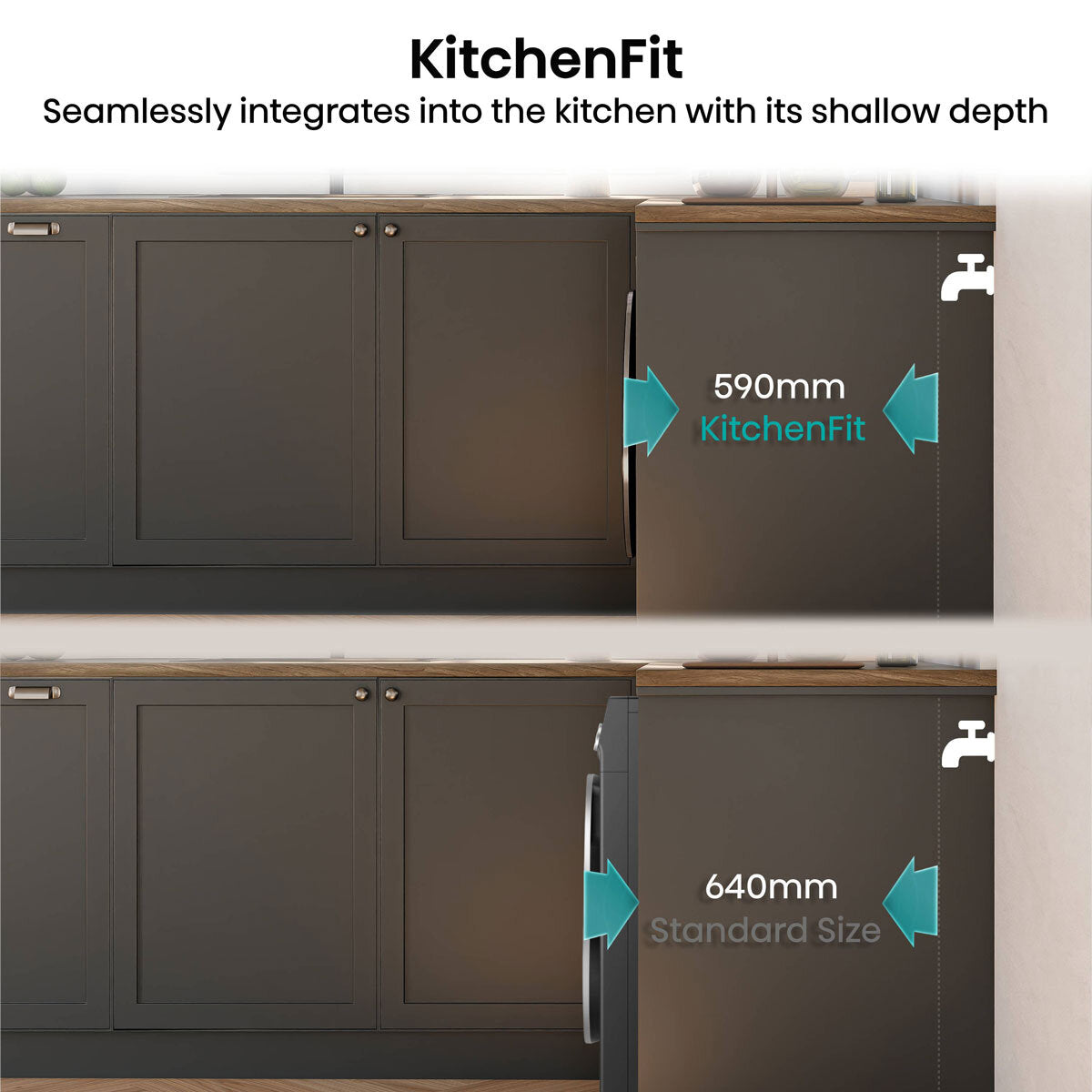 Hisense 5i Series WD5I1245BBR Washer Dryer 12kg/8kg Black — image 3