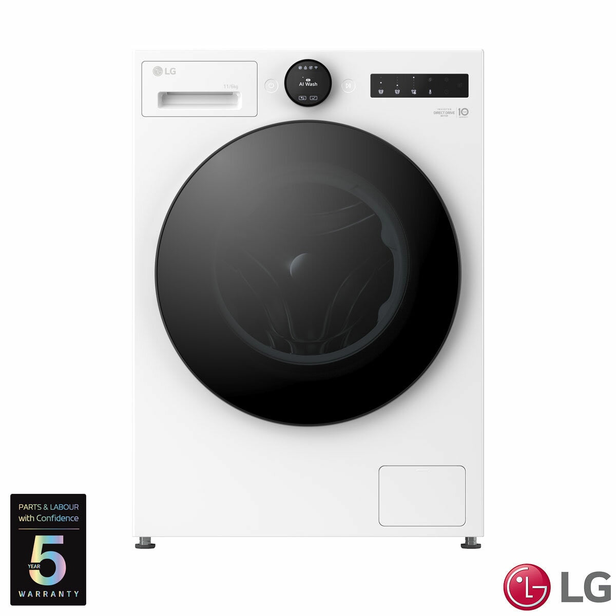 LG W4X7016TWB Washer Dryer 11kg/6kg White