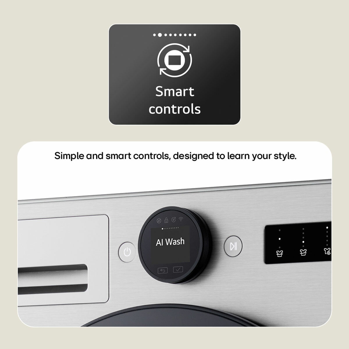 LG W4X7016TWB Washer Dryer 11kg/6kg White — image 7