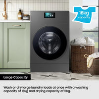 Samsung WD18DB8995BZT1 Washer Dryer 18kg/11kg 1000rpm Dark Steel thumbnail 2