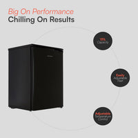 Freestanding Undercounter Larder Fridge 130L Black thumbnail 3