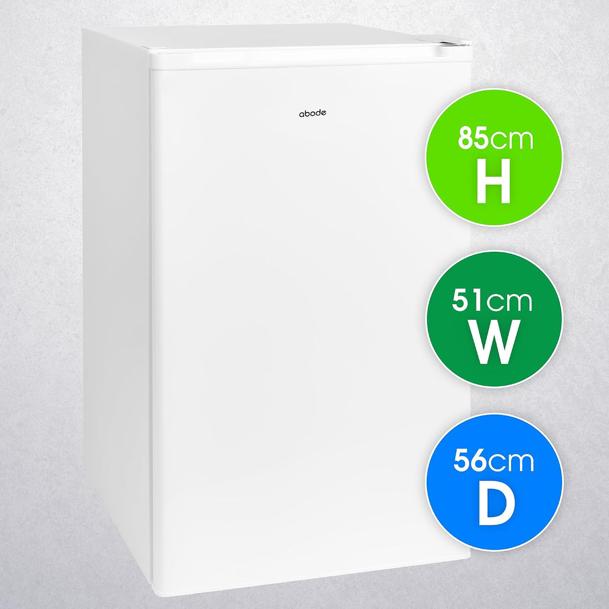 Freestanding Undercounter Fridge 114L 50cm White - View 3