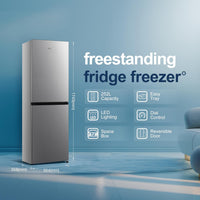 Freestanding Fridge Freezer 252L Silver thumbnail 2