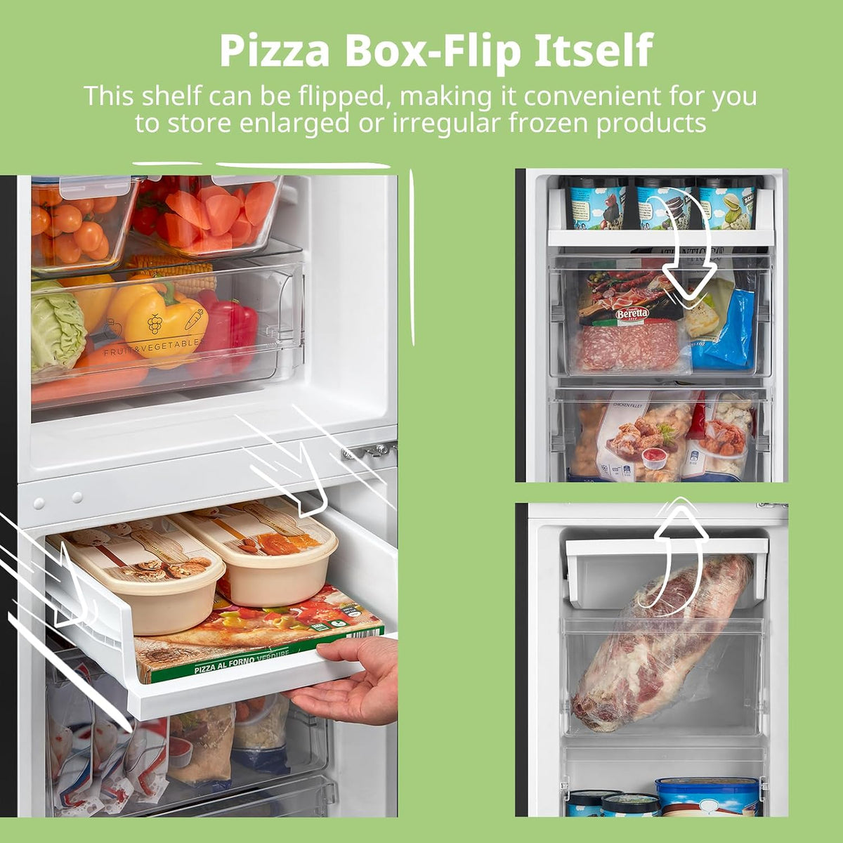 Freestanding Fridge Freezer 174L Black — image 5
