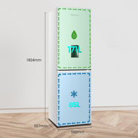 Freestanding Frost Free Fridge Freezer with Water Dispenser 256L White thumbnail 3