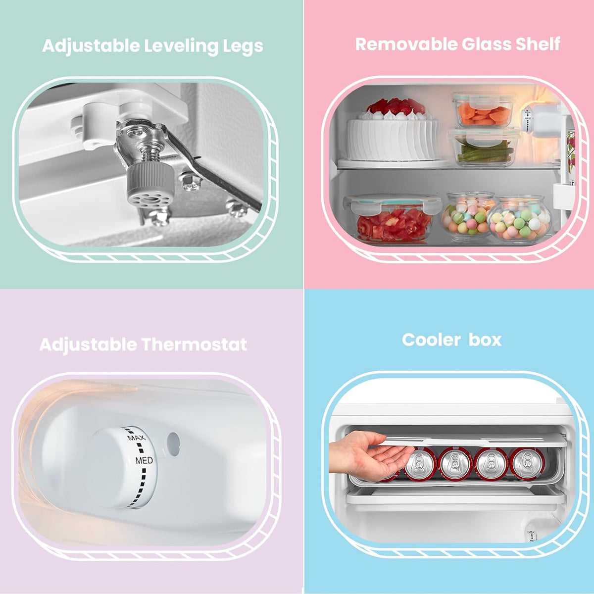 Under Counter Fridge 93L White - View 5