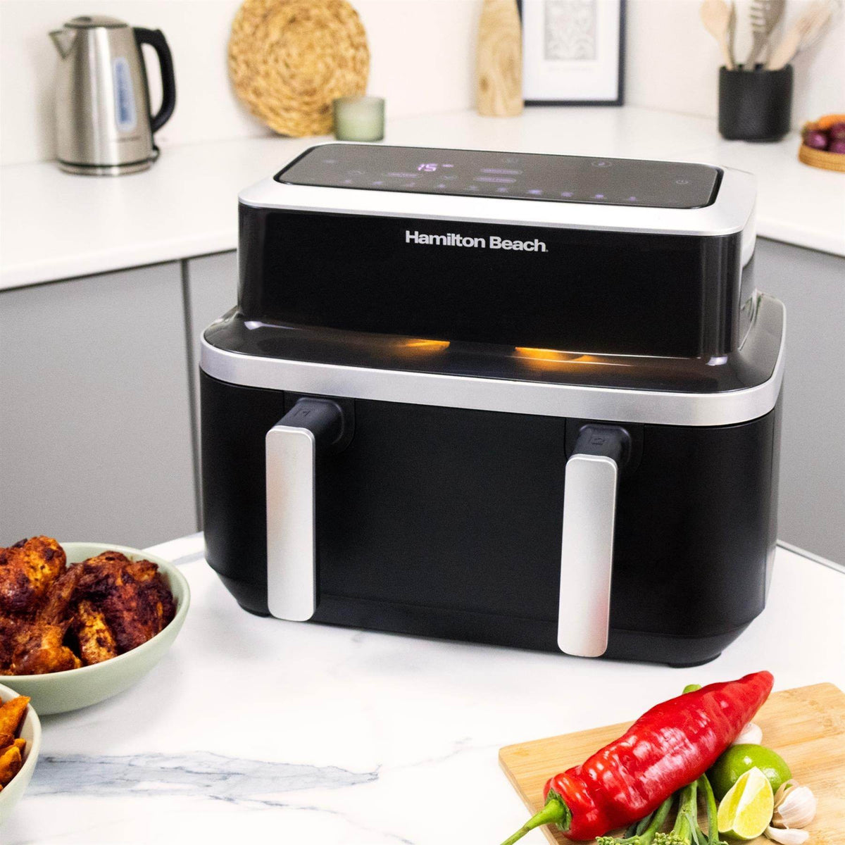 Hamilton Beach HB700VCGS Dual Air Fryer 9L Black — image 4