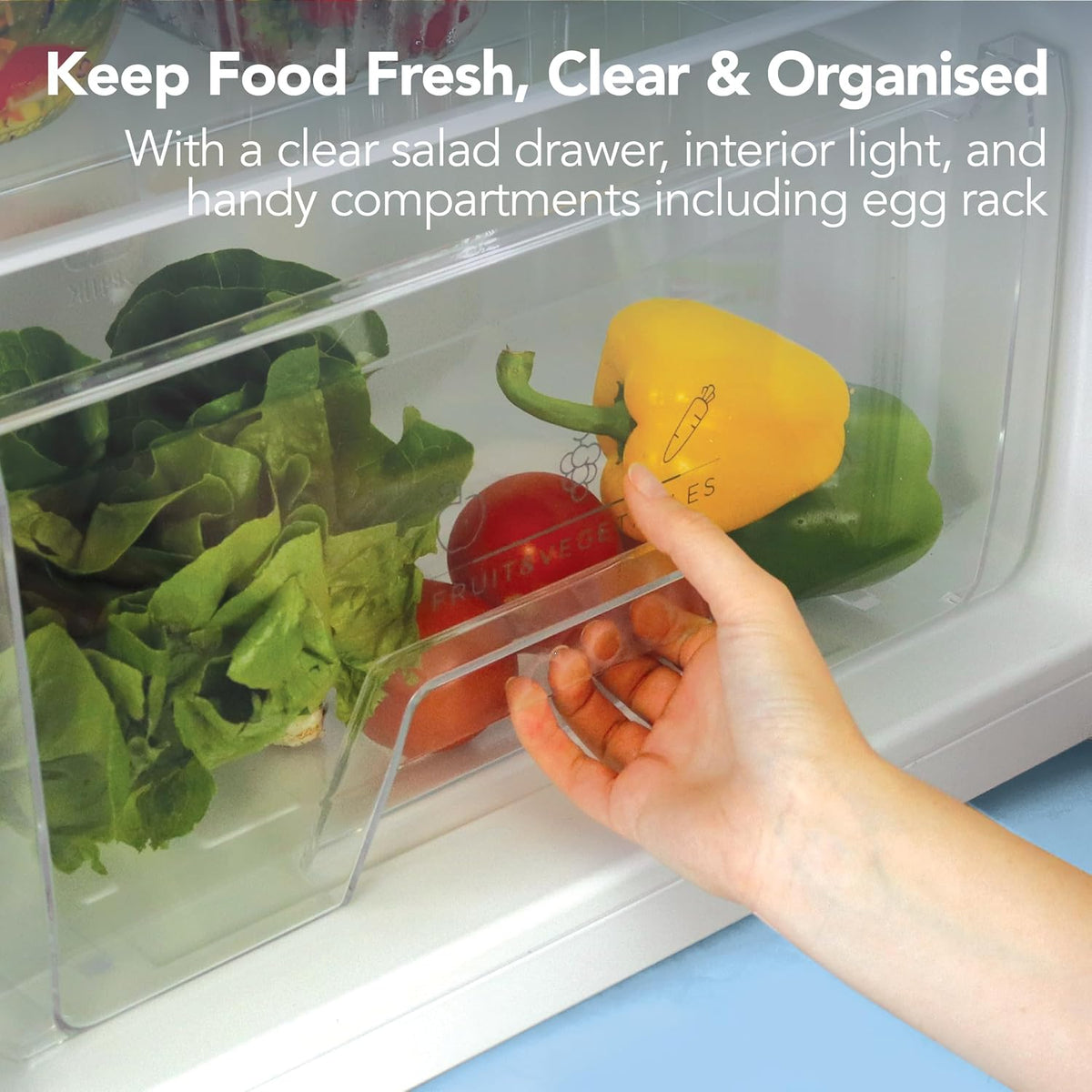 Under Counter Freestanding Fridge 97L White — image 5