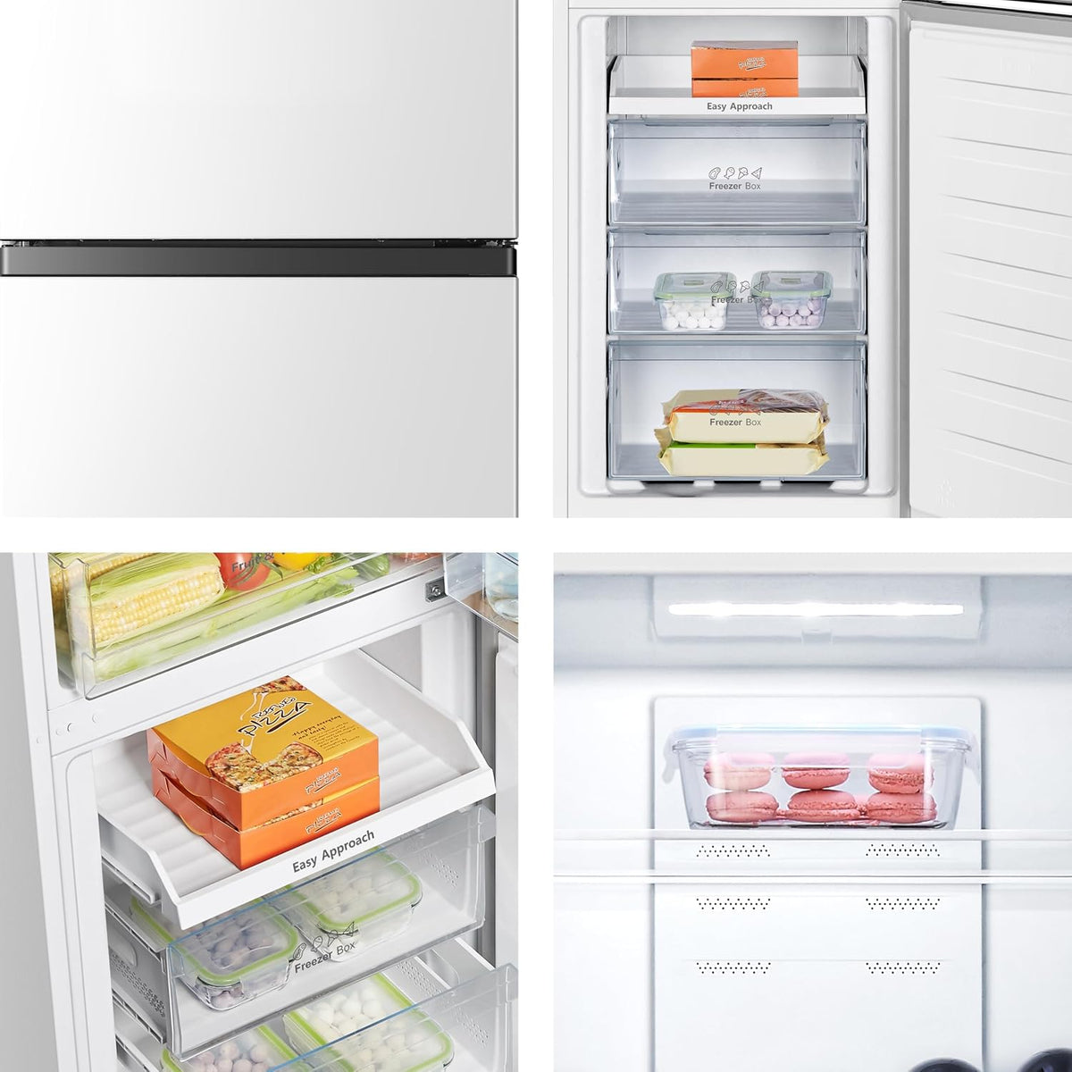 Freestanding Fridge Freezer 256L Frost Free White - View 4