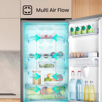 Freestanding Fridge Freezer 256L Silver thumbnail 5