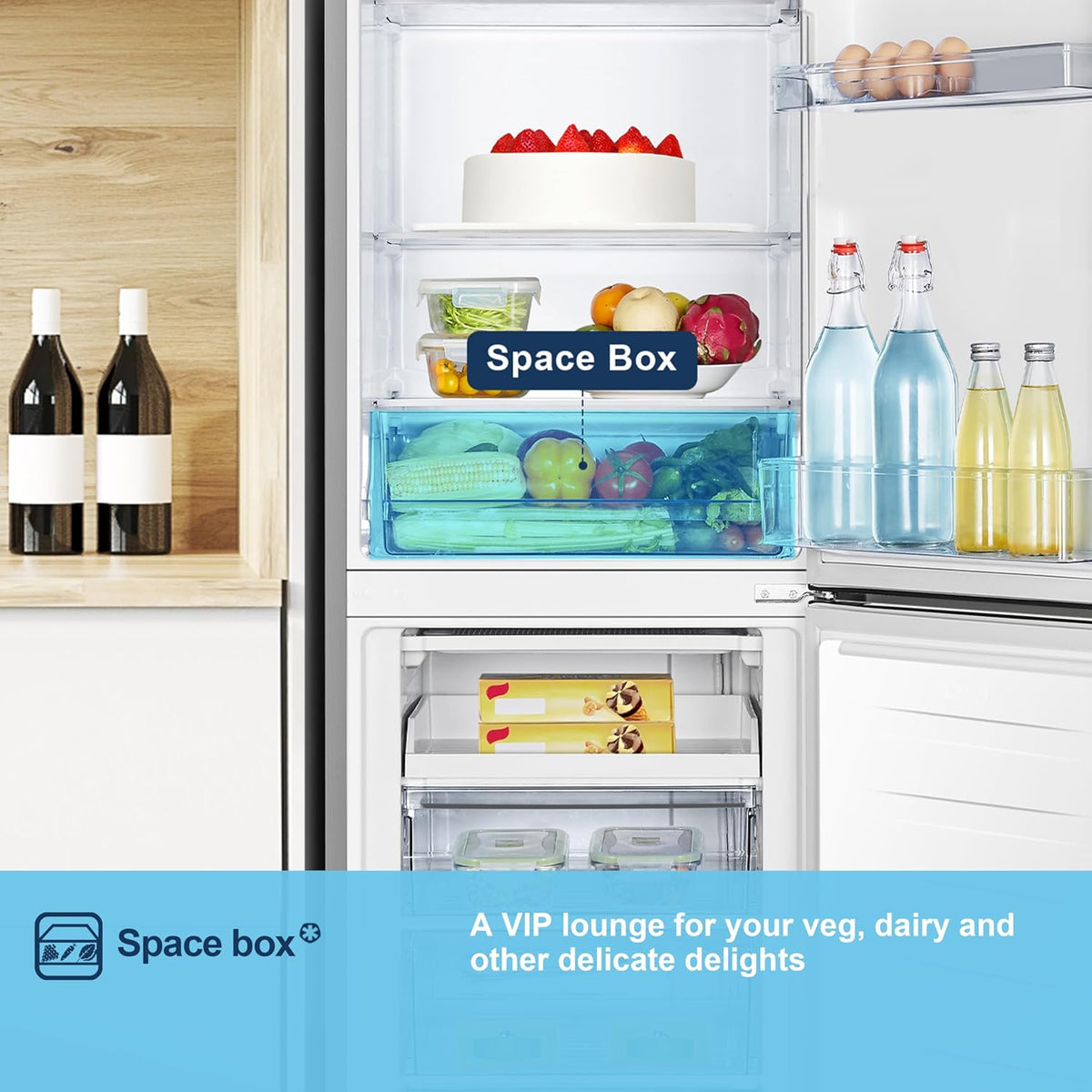 Freestanding Fridge Freezer 252L Silver — image 8
