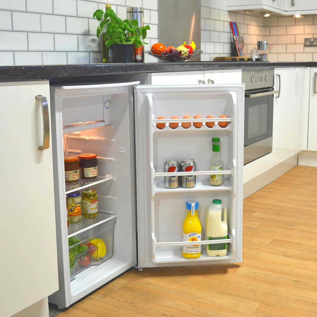 Freestanding Under Counter Fridge 92L 48cm White — image 3