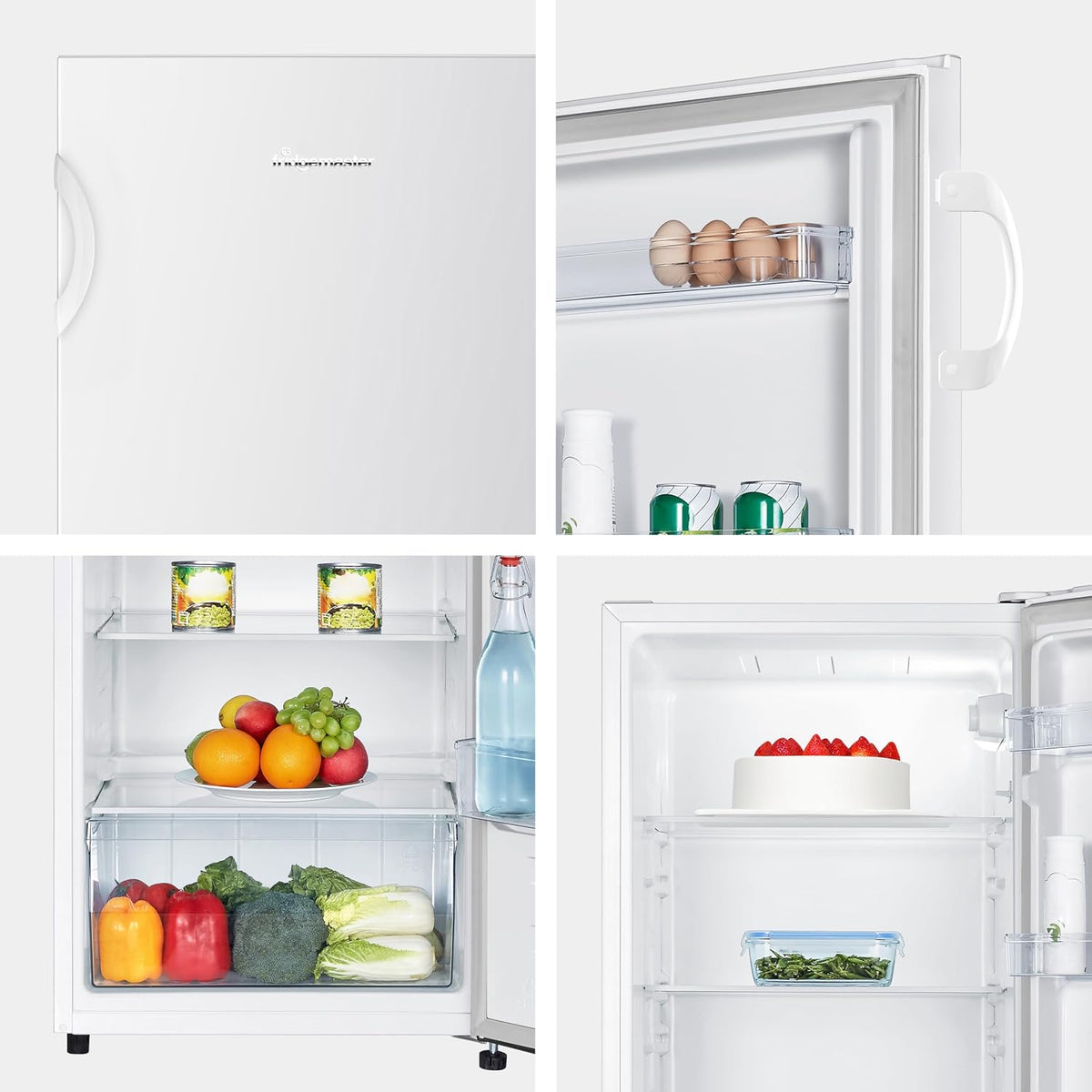 Freestanding Larder Fridge 242L 55cm White - View 4