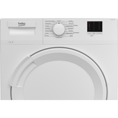 Beko DTLCE80041W Condenser Tumble Dryer 8kg White - View 4