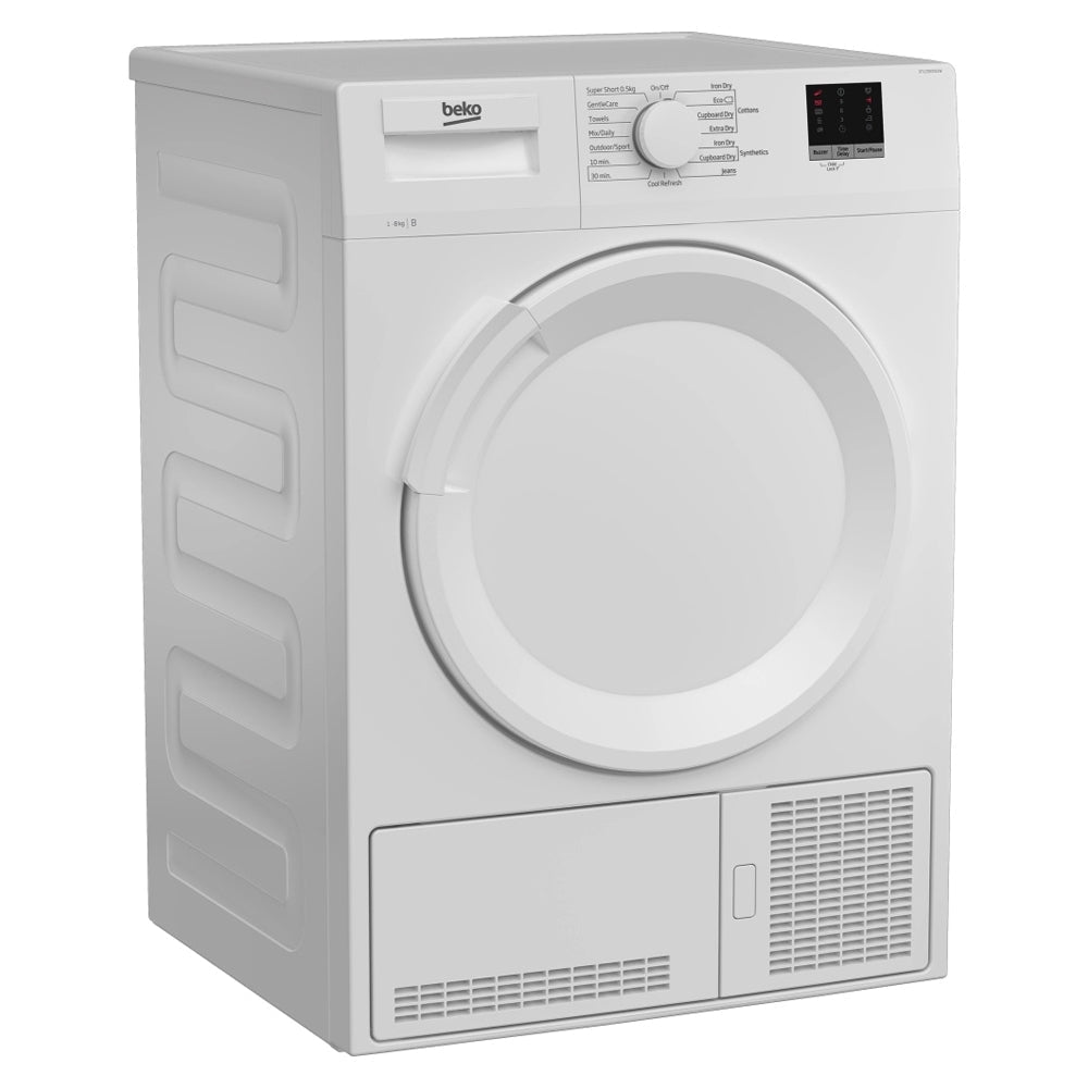 Beko DTLCE80051W Condenser Tumble Dryer 8kg White - View 3