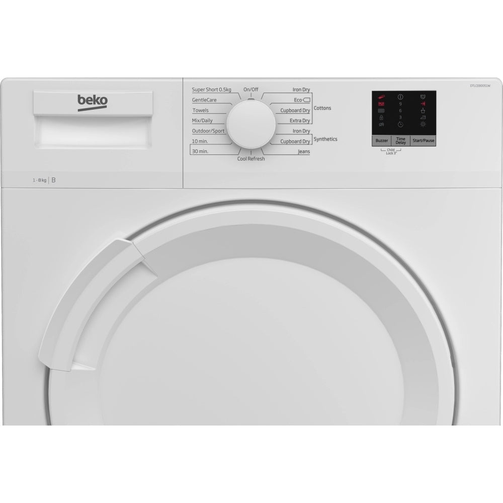 Beko DTLCE80051W Condenser Tumble Dryer 8kg White - View 4