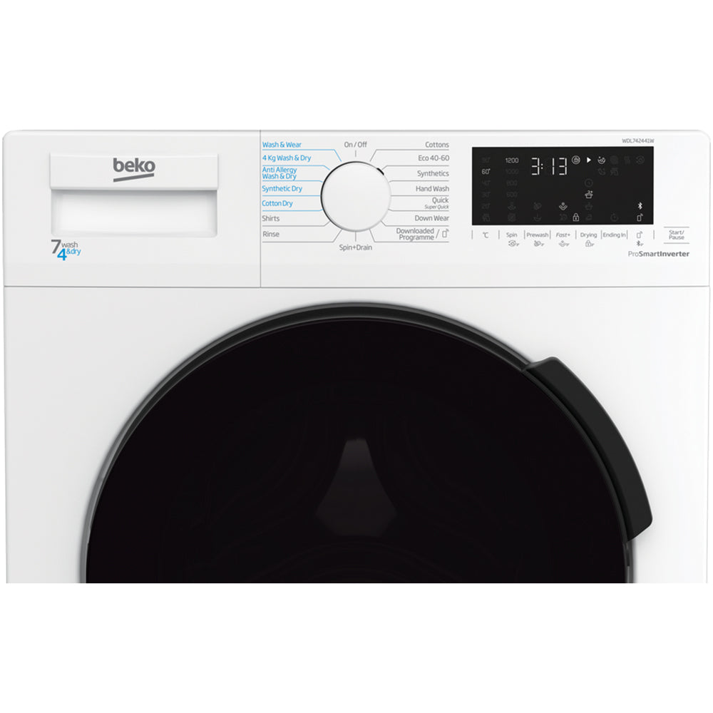 Beko WDL742441W Washer Dryer 7kg/4kg 1200rpm White - View 3