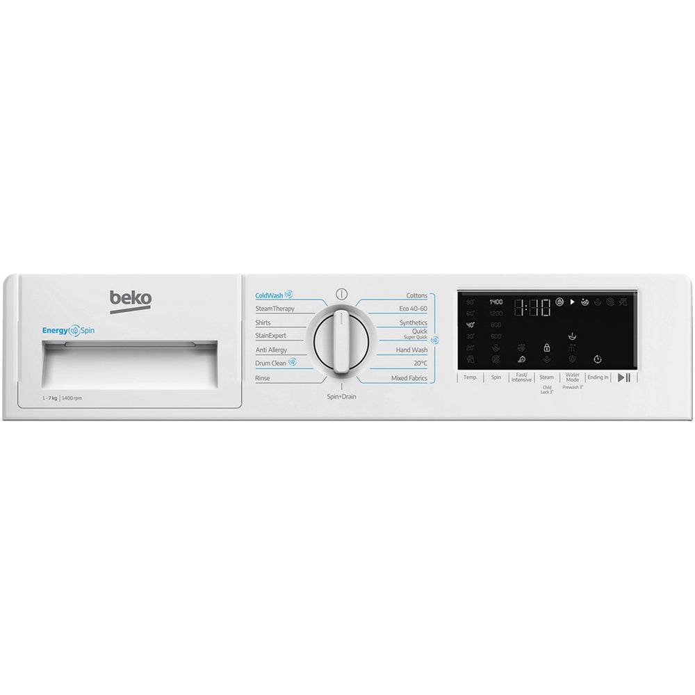 Beko WTIK741511 Integrated Washing Machine 7kg 1400rpm White - View 3