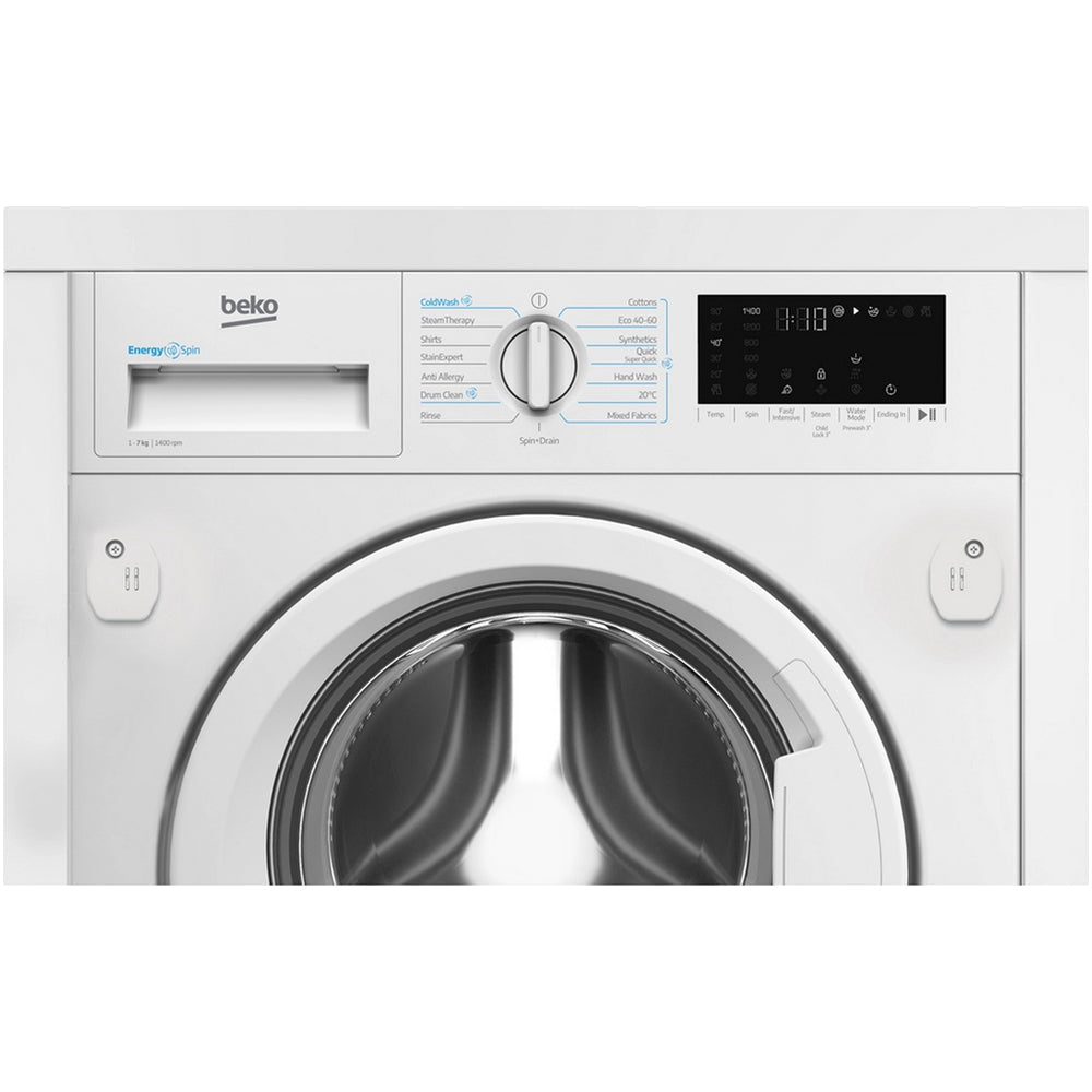 Beko WTIK741511 Integrated Washing Machine 7kg 1400rpm White - View 2