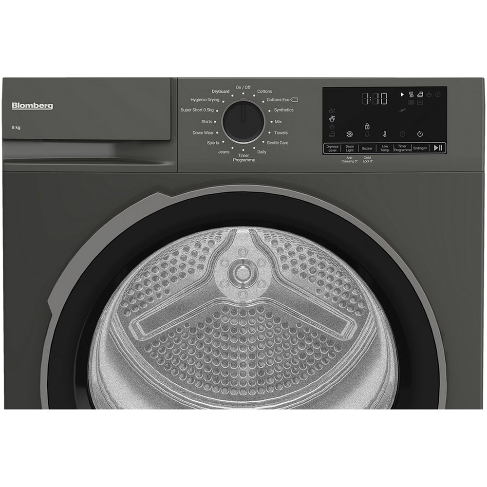 Blomberg LTA18321G Heat Pump Tumble Dryer 8kg Graphite - View 4