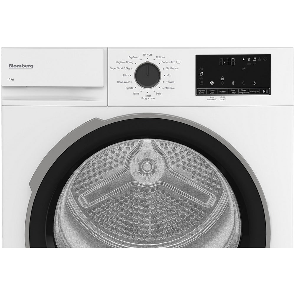 Blomberg LTA18321W Heat Pump Tumble Dryer 8kg White - View 4