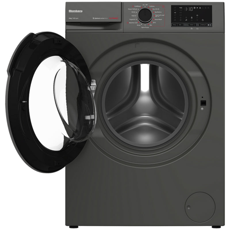 Blomberg LWA18461G Washing Machine 8kg 1400rpm Graphite - View 3