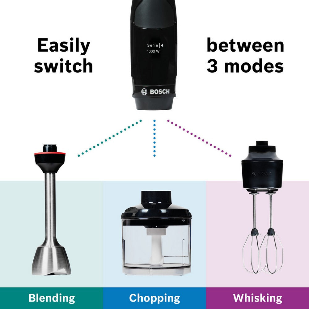 Bosch MSM4B624GB Series 4 3-in-1 Hand Blender 1000W Anthracite - View 2
