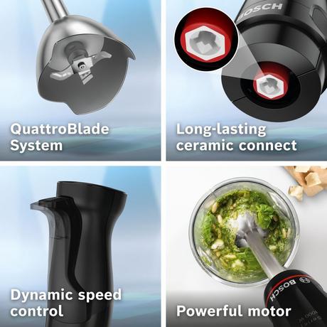 Bosch ErgoMaster Series 4 MSM4B670GB Hand Blender Black - View 4
