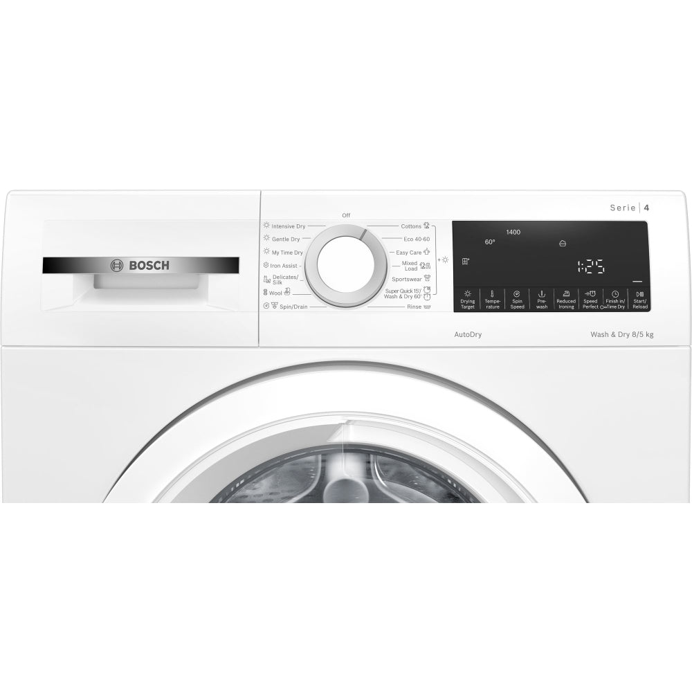 Bosch Series 4 WNA134U8GB Washer Dryer 8kg/5kg 1400rpm White - View 3