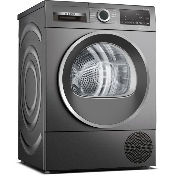 Bosch Serie 6 WQG245R9GB Heat Pump Tumble Dryer 9kg Graphite