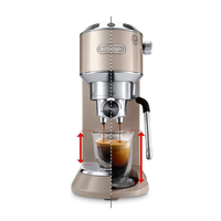 DeLonghi EC885.BG Dedica Arte Manual Espresso Coffee Maker Beige Gold thumbnail 2