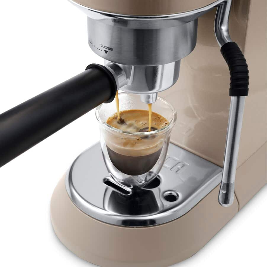 DeLonghi EC885.BG Dedica Arte Manual Espresso Coffee Maker Beige Gold - View 3