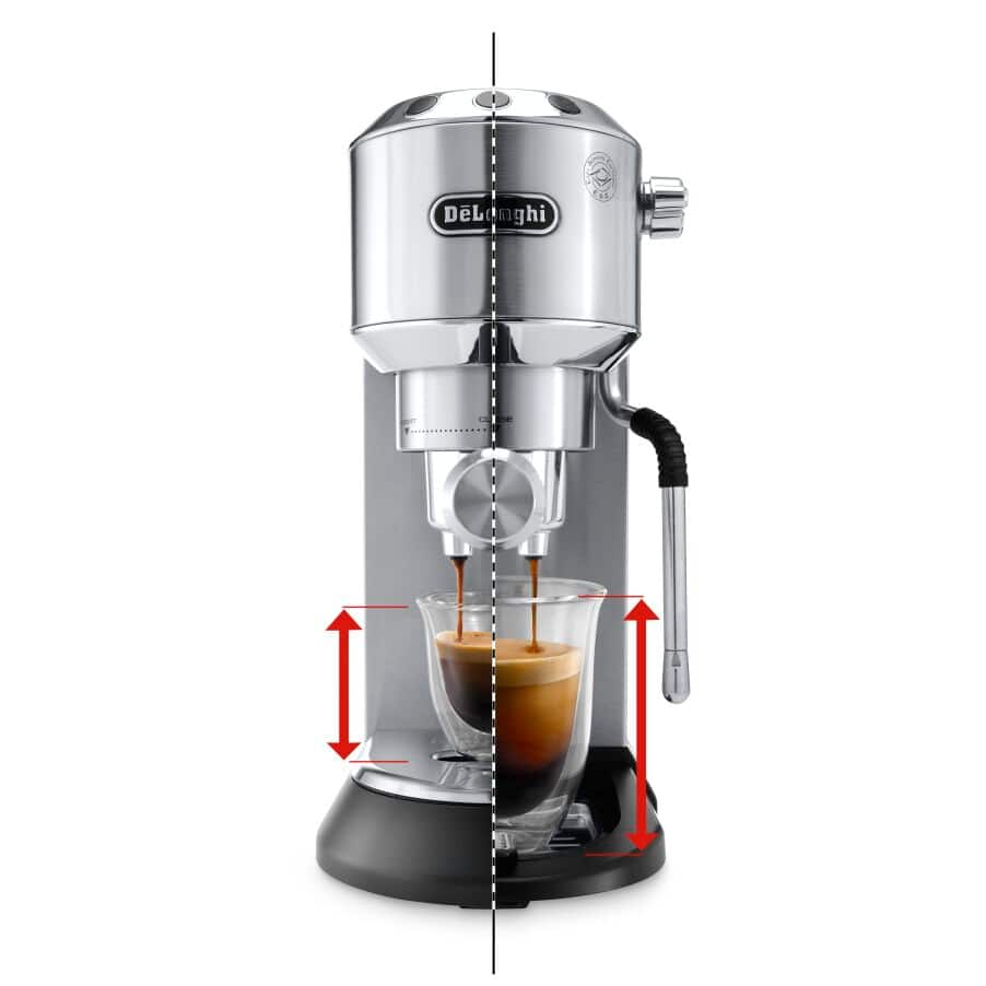 DeLonghi Dedica Arte EC885.M Manual Espresso Coffee Maker 15-Bar Silver - View 2