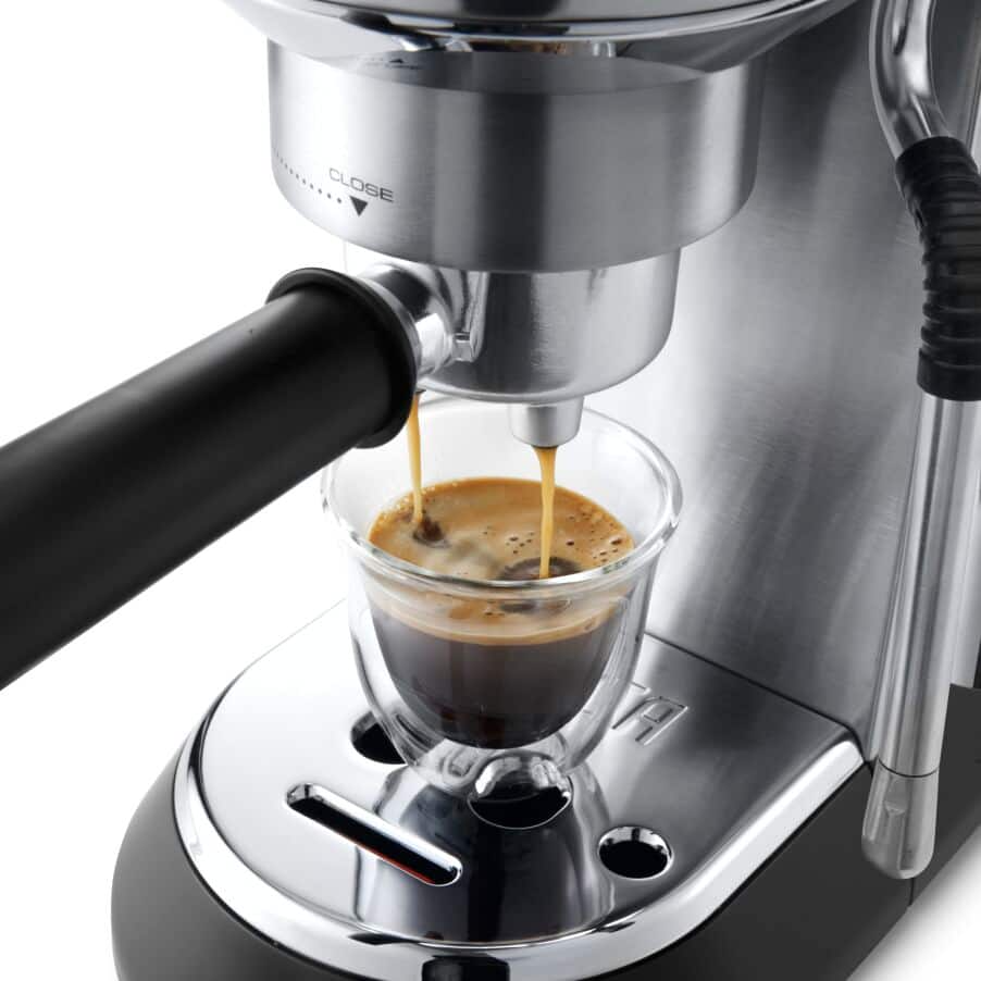 DeLonghi Dedica Arte EC885.M Manual Espresso Coffee Maker 15-Bar Silver - View 3