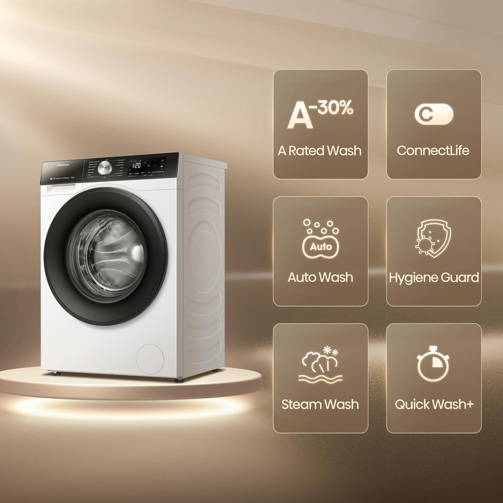 Hisense WF3S9043BW3 Washing Machine 9kg 1400rpm White — image 2