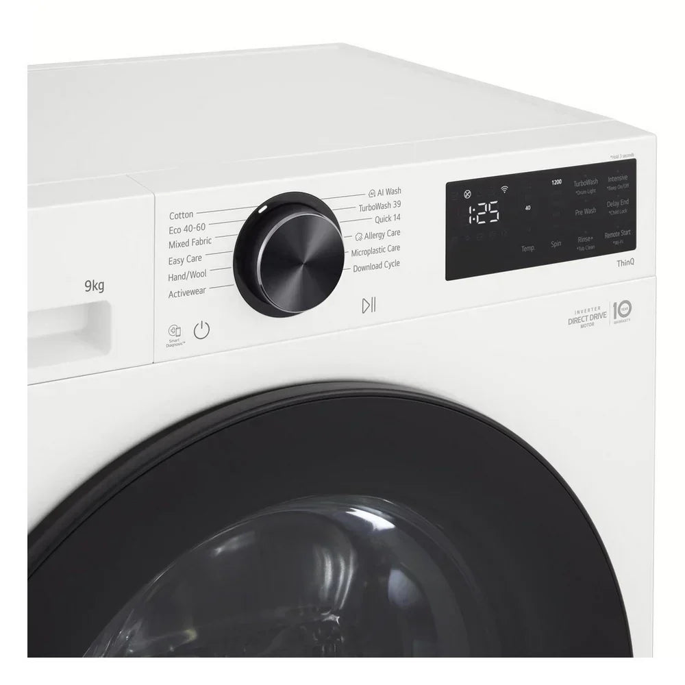 LG F2X50S9TWB VX50 Washing Machine 9kg 1200rpm White — image 3