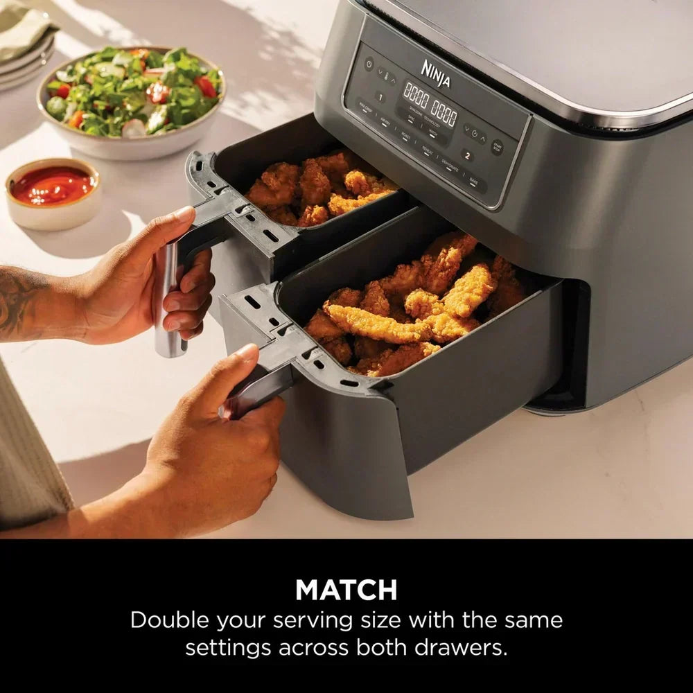 Ninja DZ300UK 6 in 1 Dual Zone Air Fryer 7.6L Gun Metal Grey — image 4