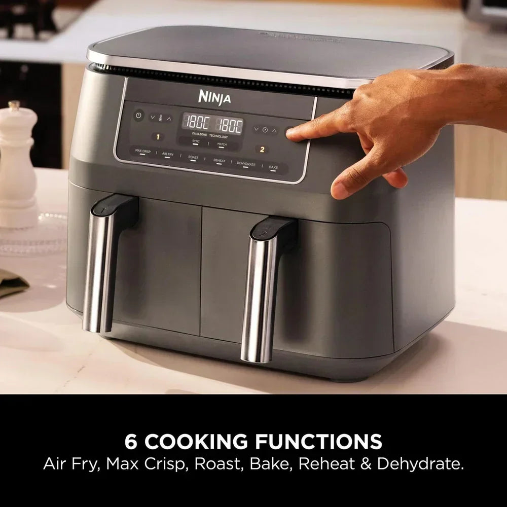 Ninja DZ300UK 6 in 1 Dual Zone Air Fryer 7.6L Gun Metal Grey — image 5