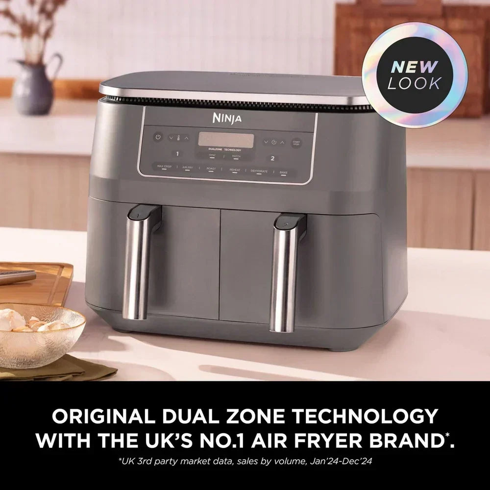 Ninja DZ300UK 6 in 1 Dual Zone Air Fryer 7.6L Gun Metal Grey — image 2