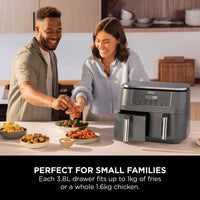 Ninja DZ300UK 6 in 1 Dual Zone Air Fryer 7.6L Gun Metal Grey thumbnail 7