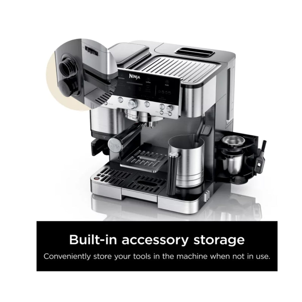 Ninja ES601UK Luxe Cafe Premier Espresso Machine Silver - View 5