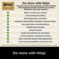 Ninja Luxe Cafe Premier ES601UKBK Espresso Coffee Machine 2L 14 Bar Black thumbnail 8