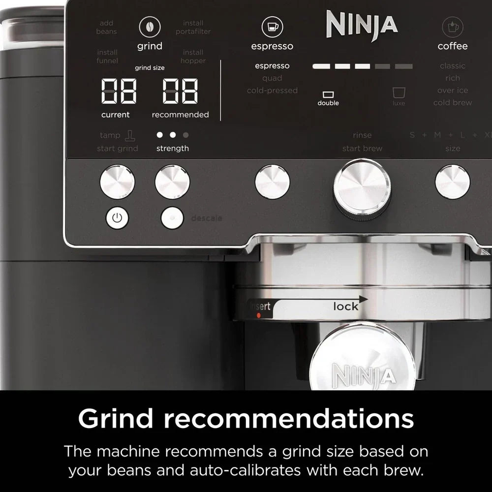 Ninja Luxe Cafe Premier ES601UKBK Espresso Coffee Machine 2L 14 Bar Black - View 5