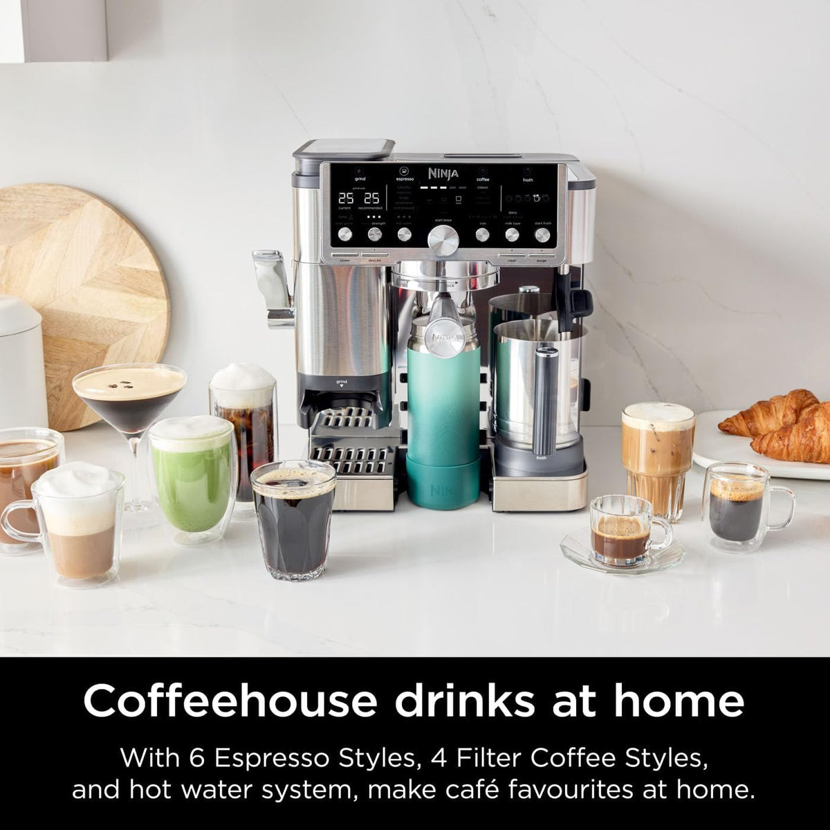 Ninja ES701UK Luxe Cafe Pro Series Espresso Coffee Machine 1650W Black - View 5