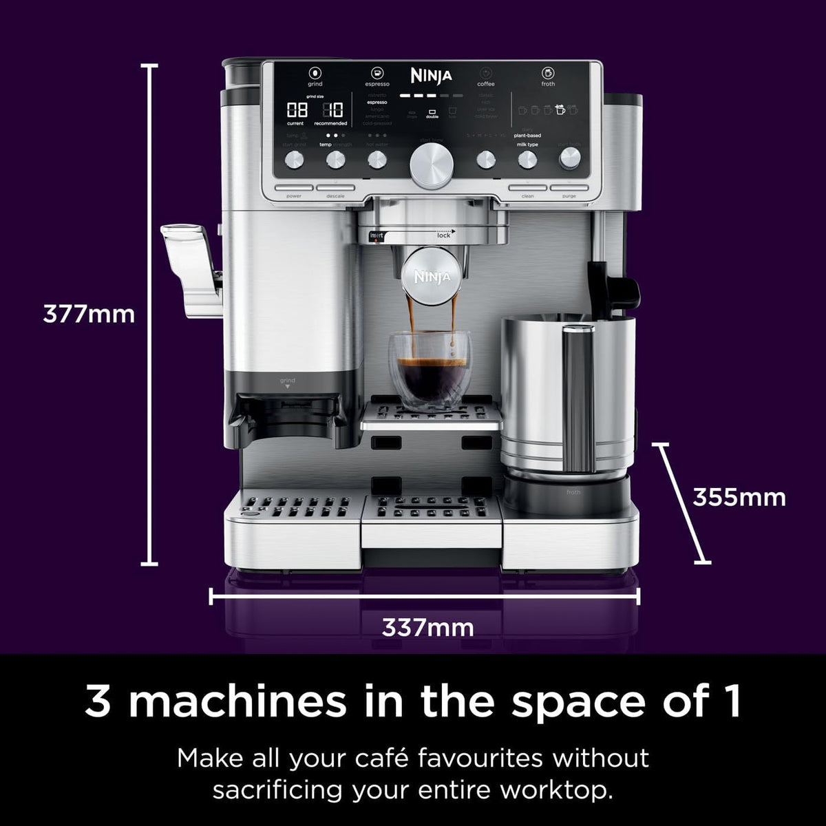 Ninja ES701UK Luxe Cafe Pro Series Espresso Coffee Machine 1650W Black — image 4