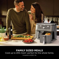 Ninja DZ400UK MAX 6-in-1 Dual Zone Air Fryer 9.5L Gunmetal Grey thumbnail 7